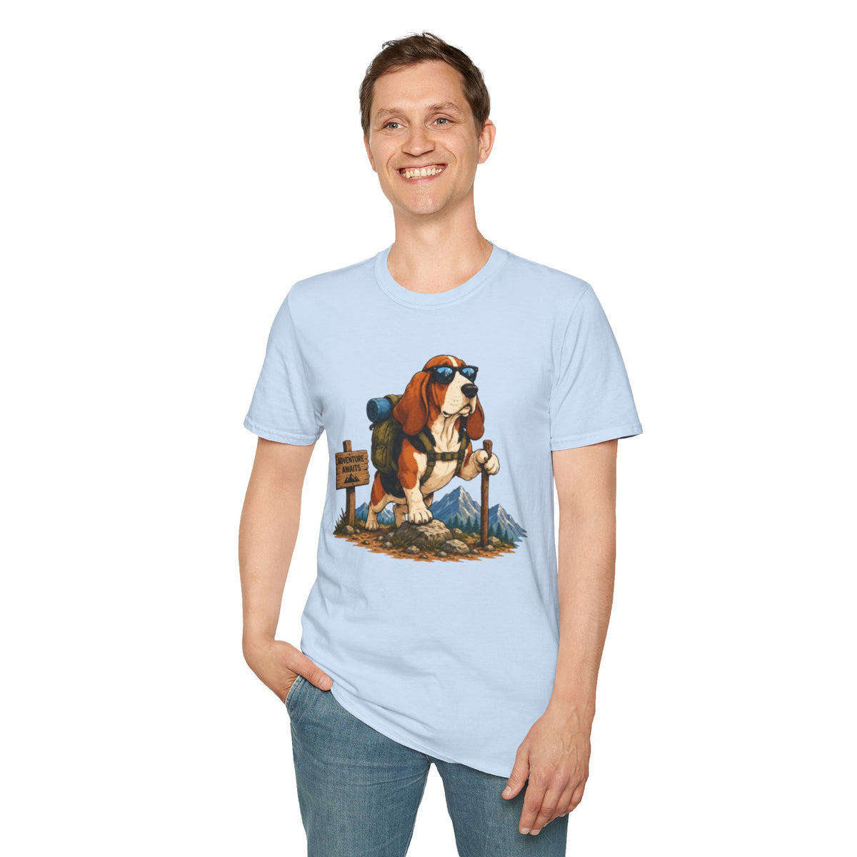 Hiking Basset Hound T-Shirt