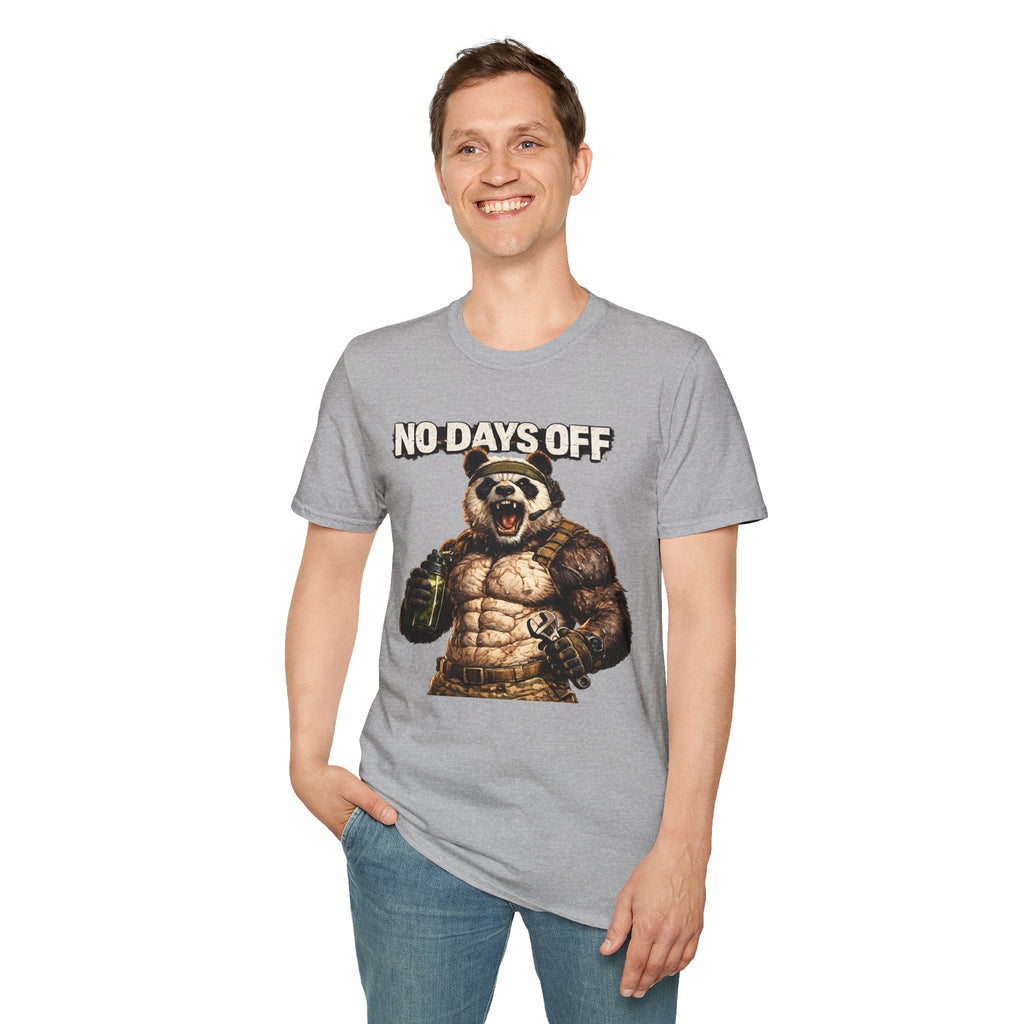 No Days Off Panda Workout T-Shirt