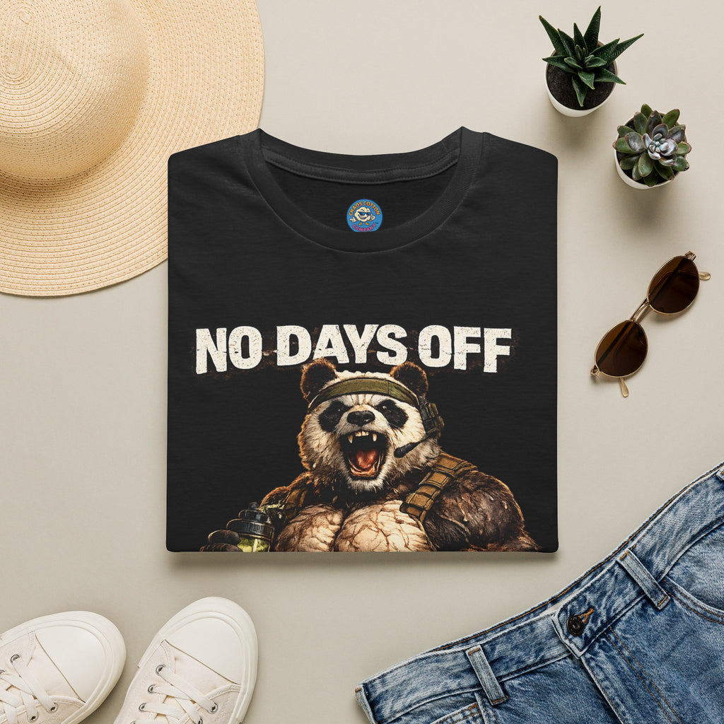 No Days Off Panda Workout T-Shirt