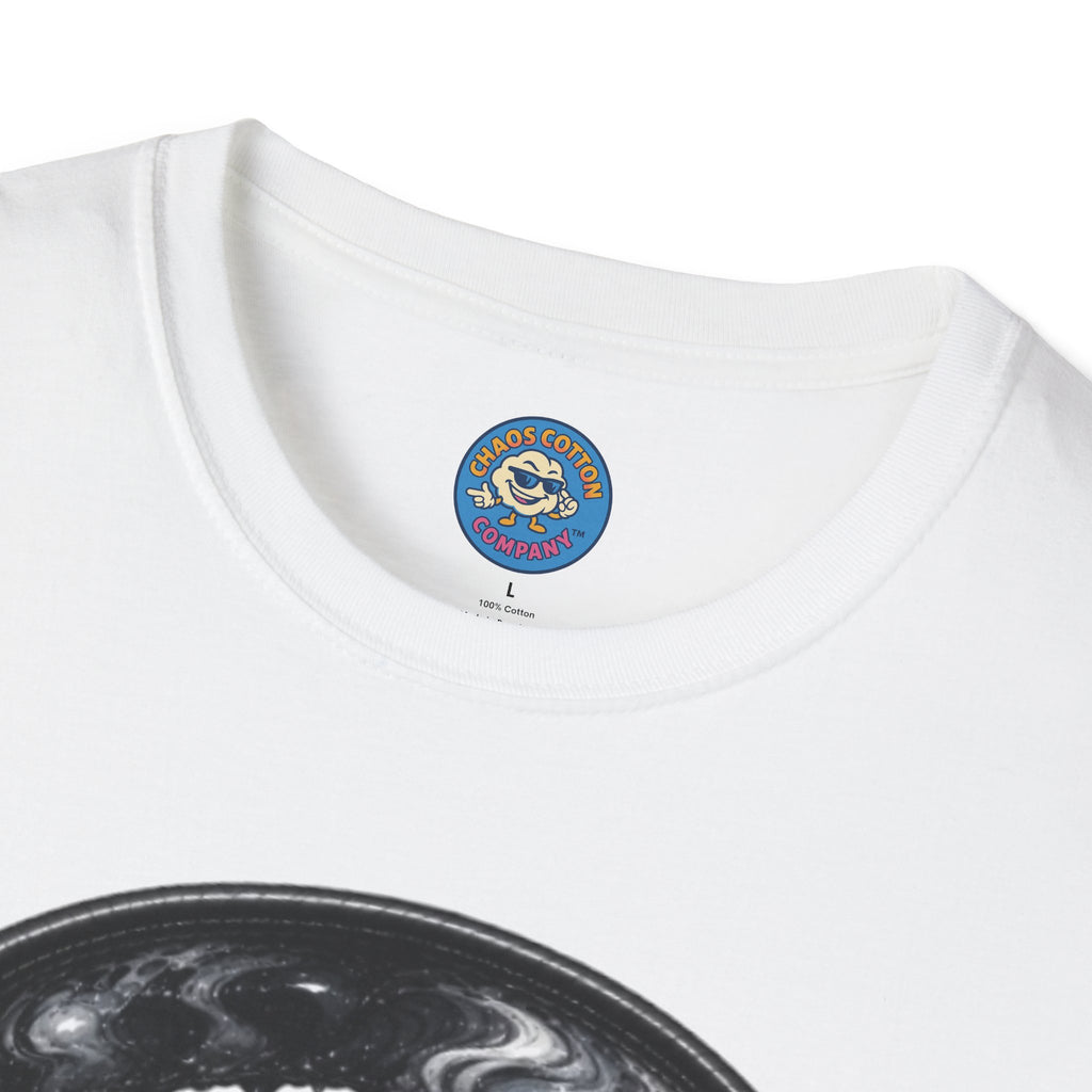 Black and White Drip Headphones T-Shirt