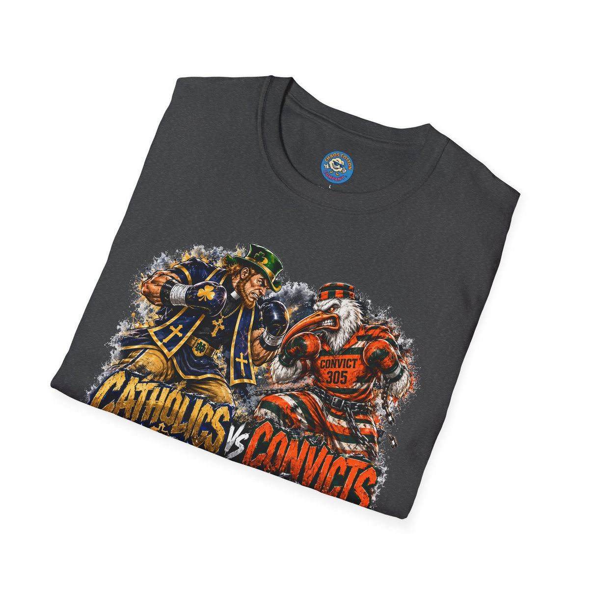 Catholics vs Convicts Rivalry Football T-Shirt