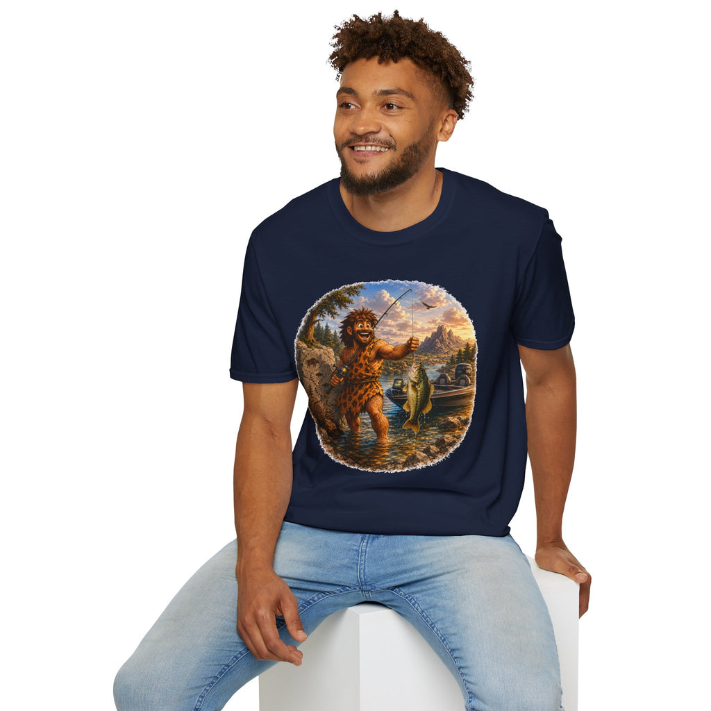 Caveman Goes Fishing T-Shirt