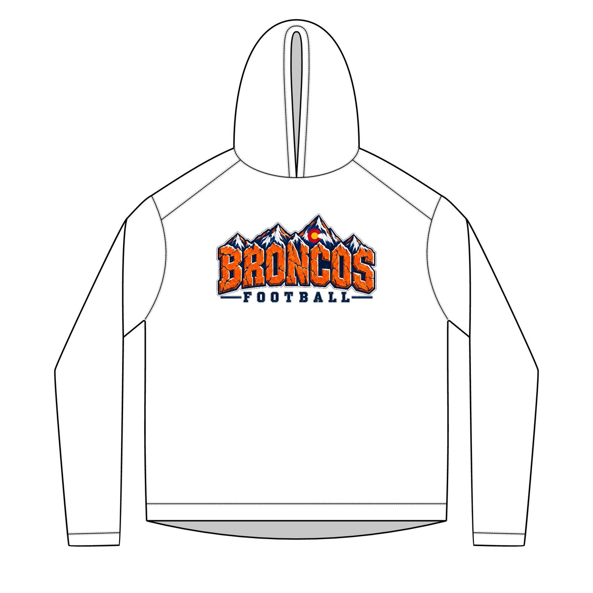 Broncos Football Hoodie Pullover