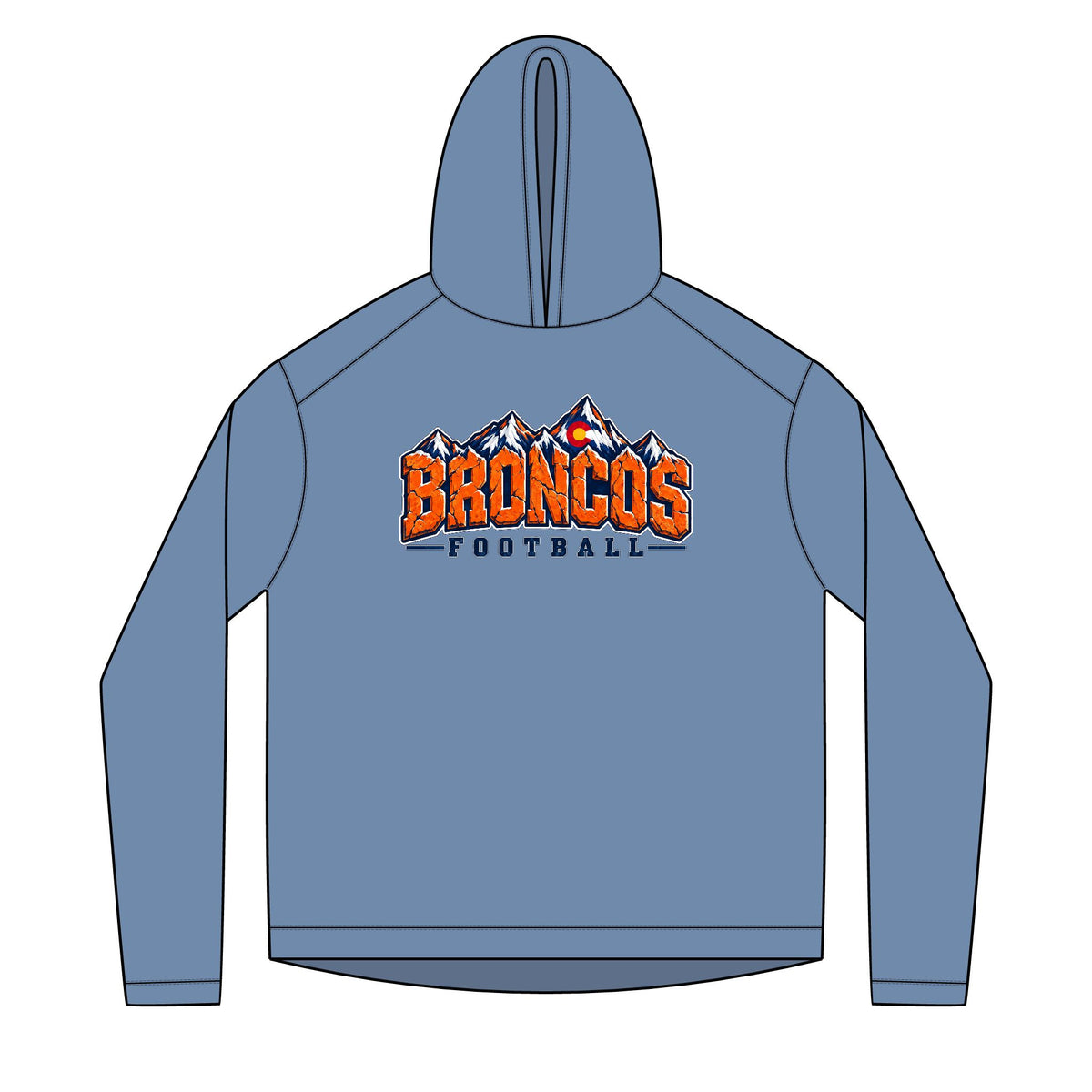 Broncos Football Hoodie Pullover