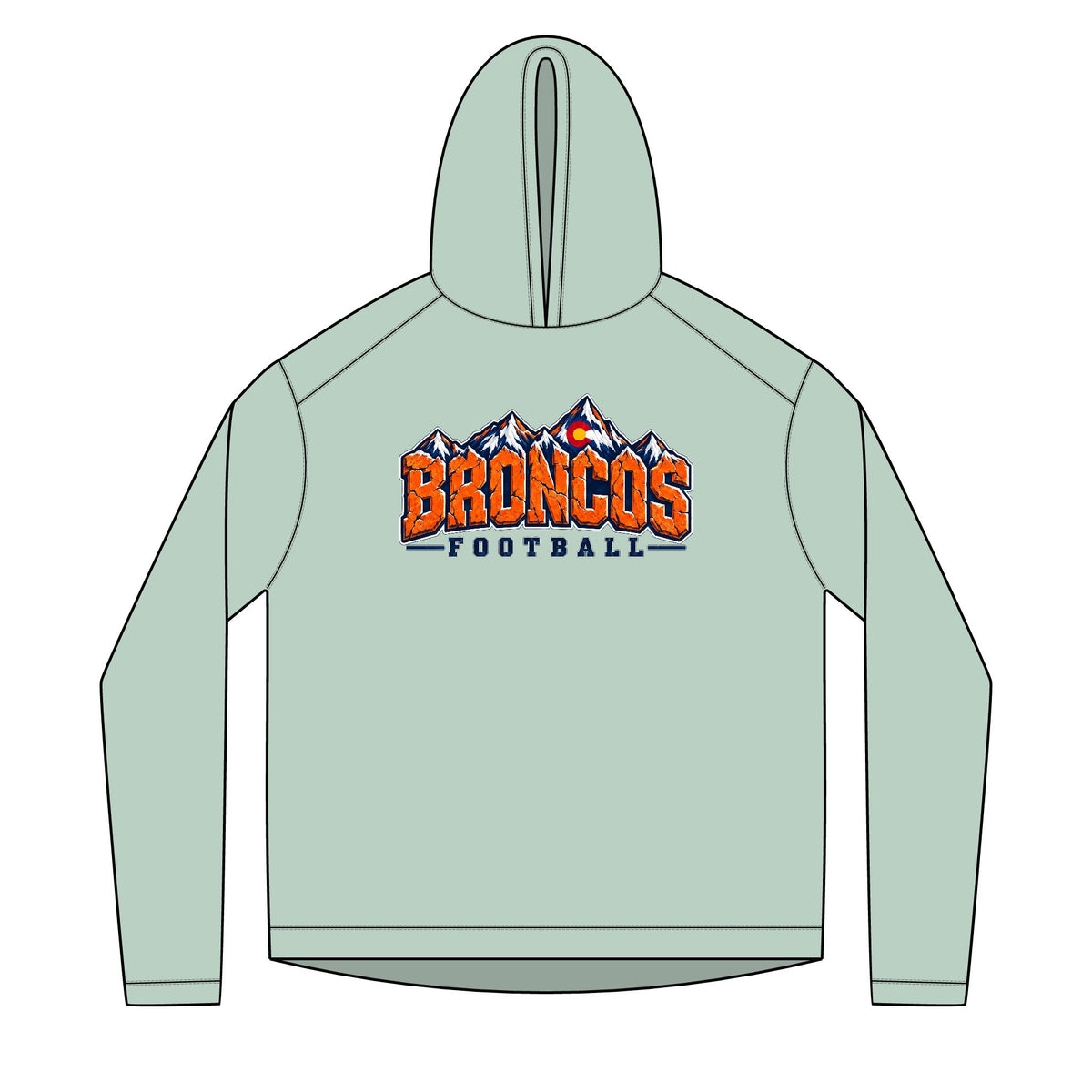 Broncos Football Hoodie Pullover