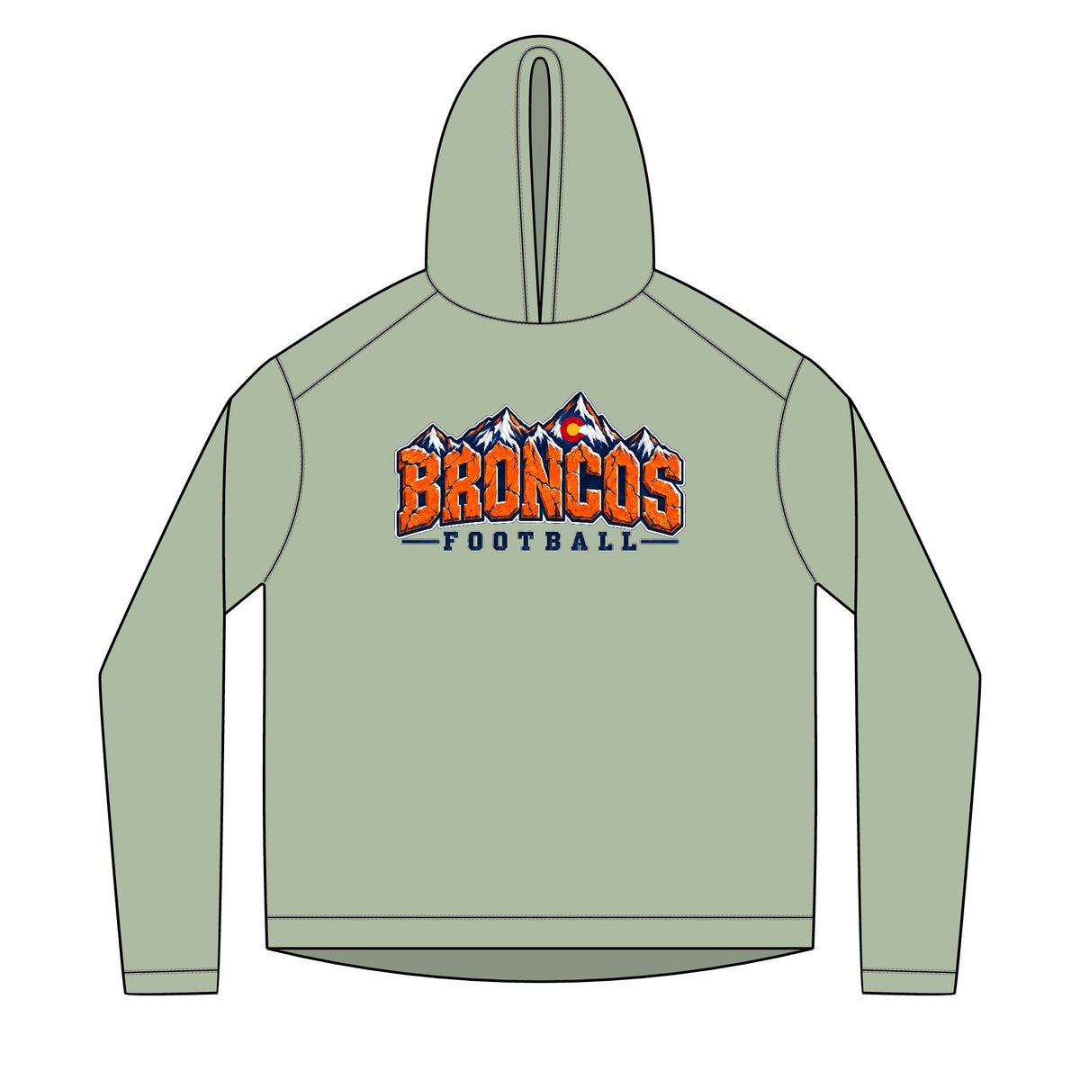 Broncos Football Hoodie Pullover