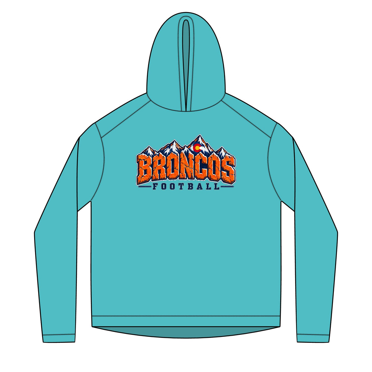 Broncos Football Hoodie Pullover