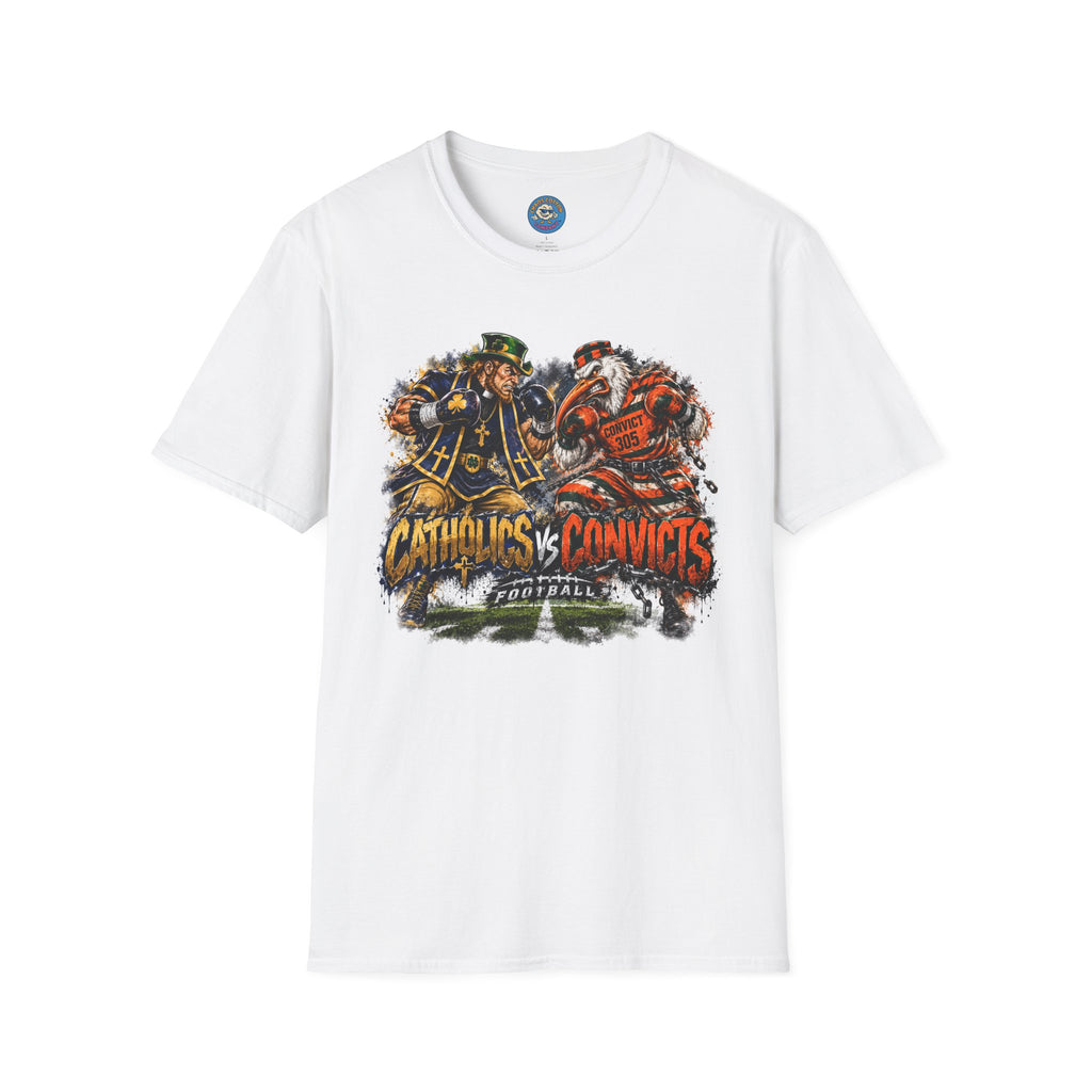 Catholics vs Convicts Rivalry Football T-Shirt