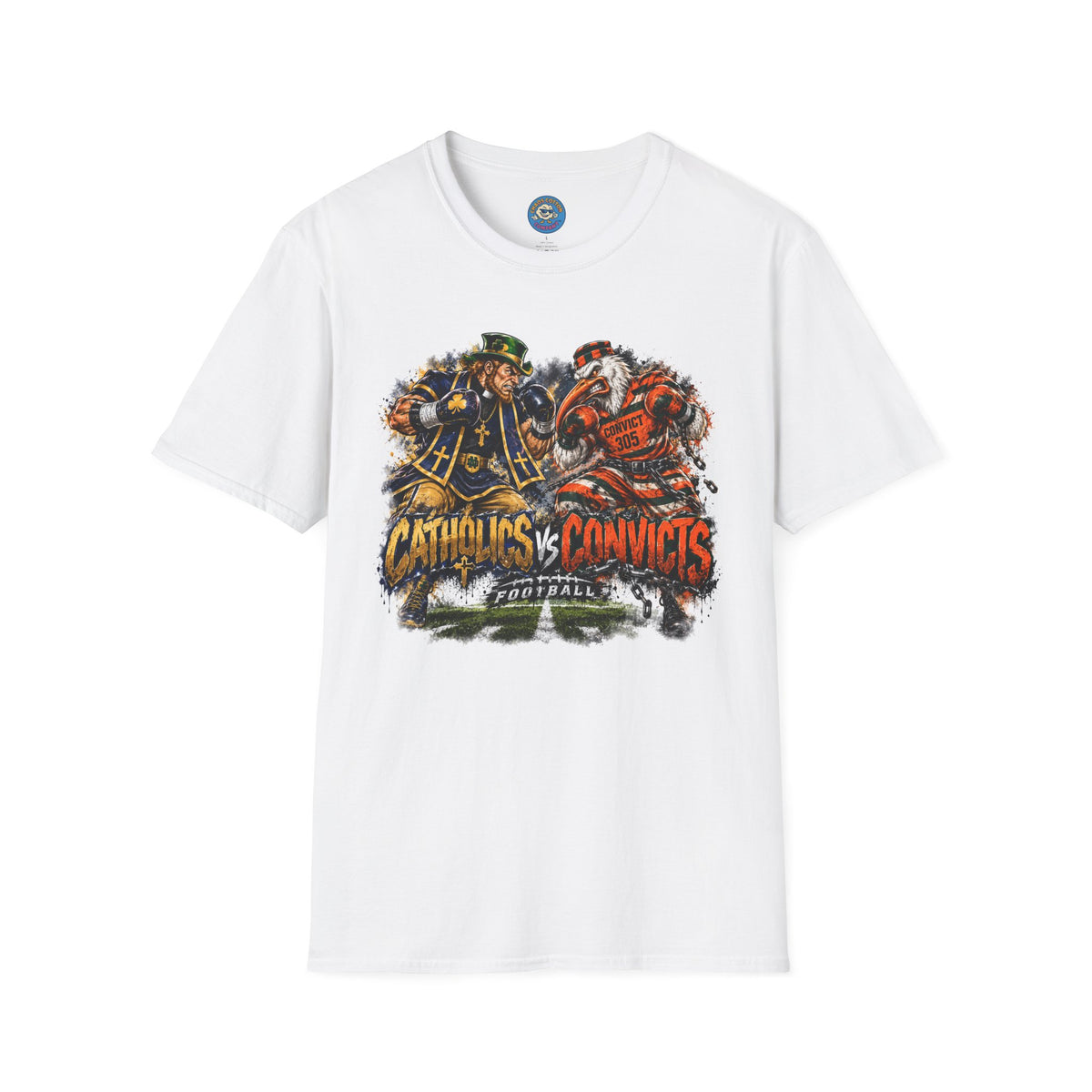 Catholics vs Convicts Rivalry Football T-Shirt