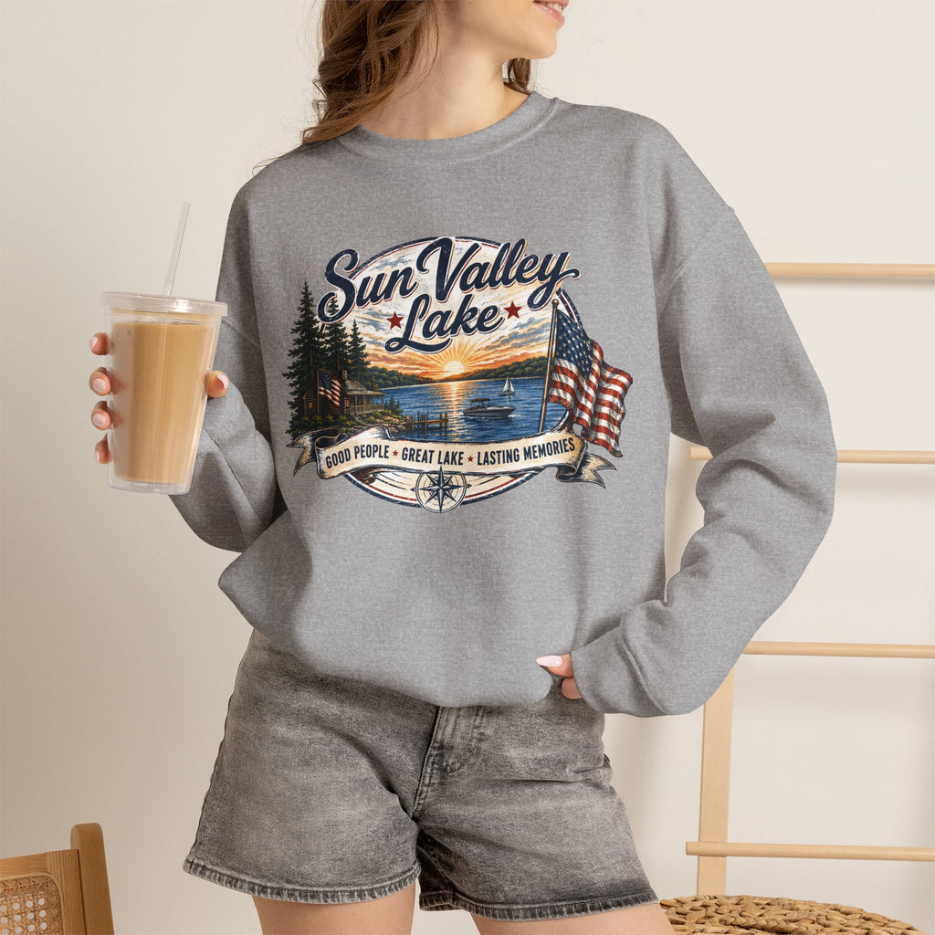 Sun Valley Lake Unisex Crewneck Sweatshirt