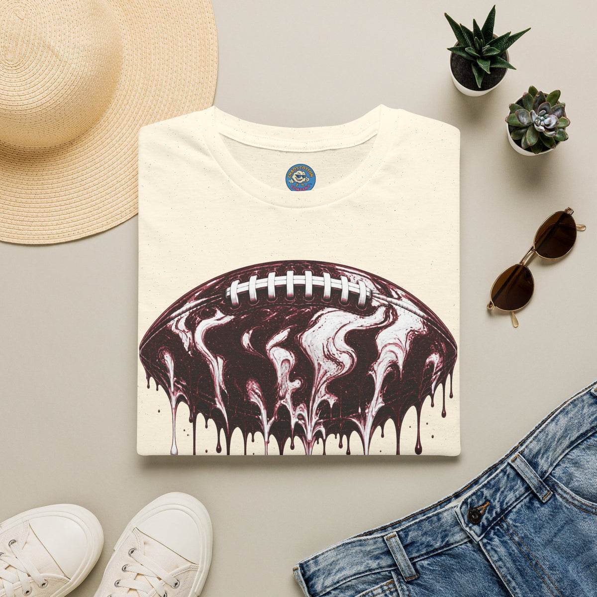 Mississippi State Bulldogs Drip Football T-Shirt