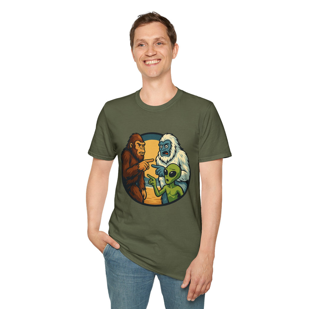 Wait... Youre Real Too? Bigfoot, Yeti and Alien T-Shirt