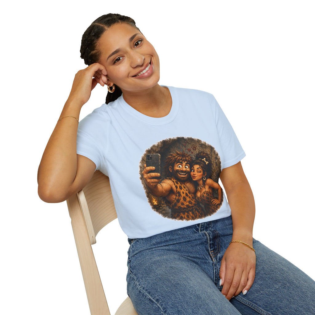 Caveman Couple Selfie T-Shirt