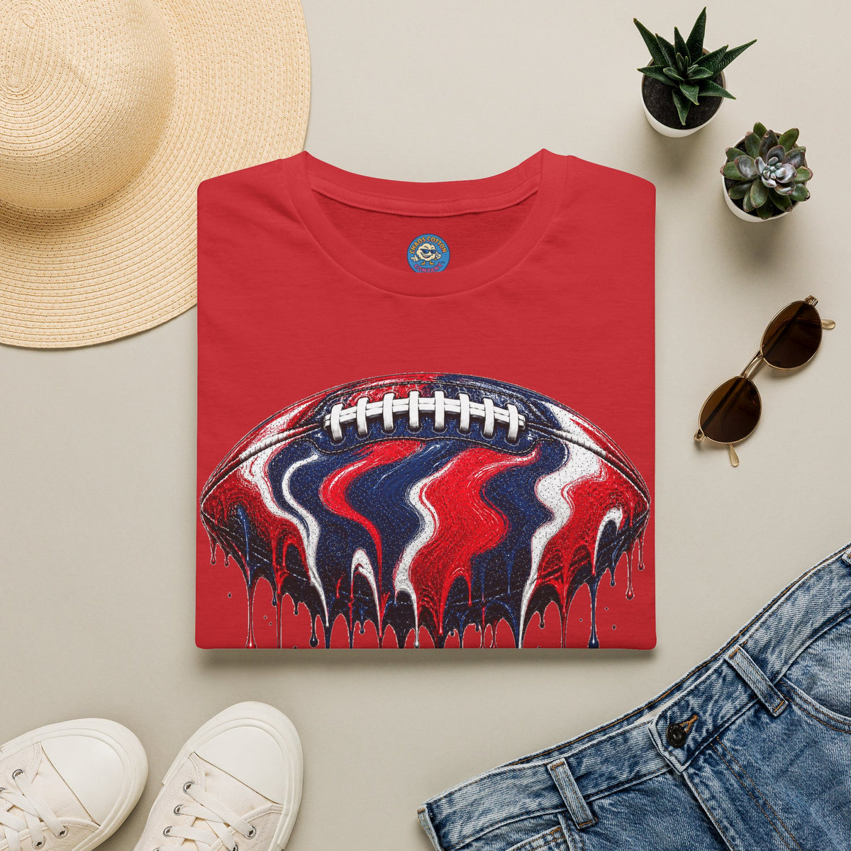 Ole Miss Drip Football T-Shirt