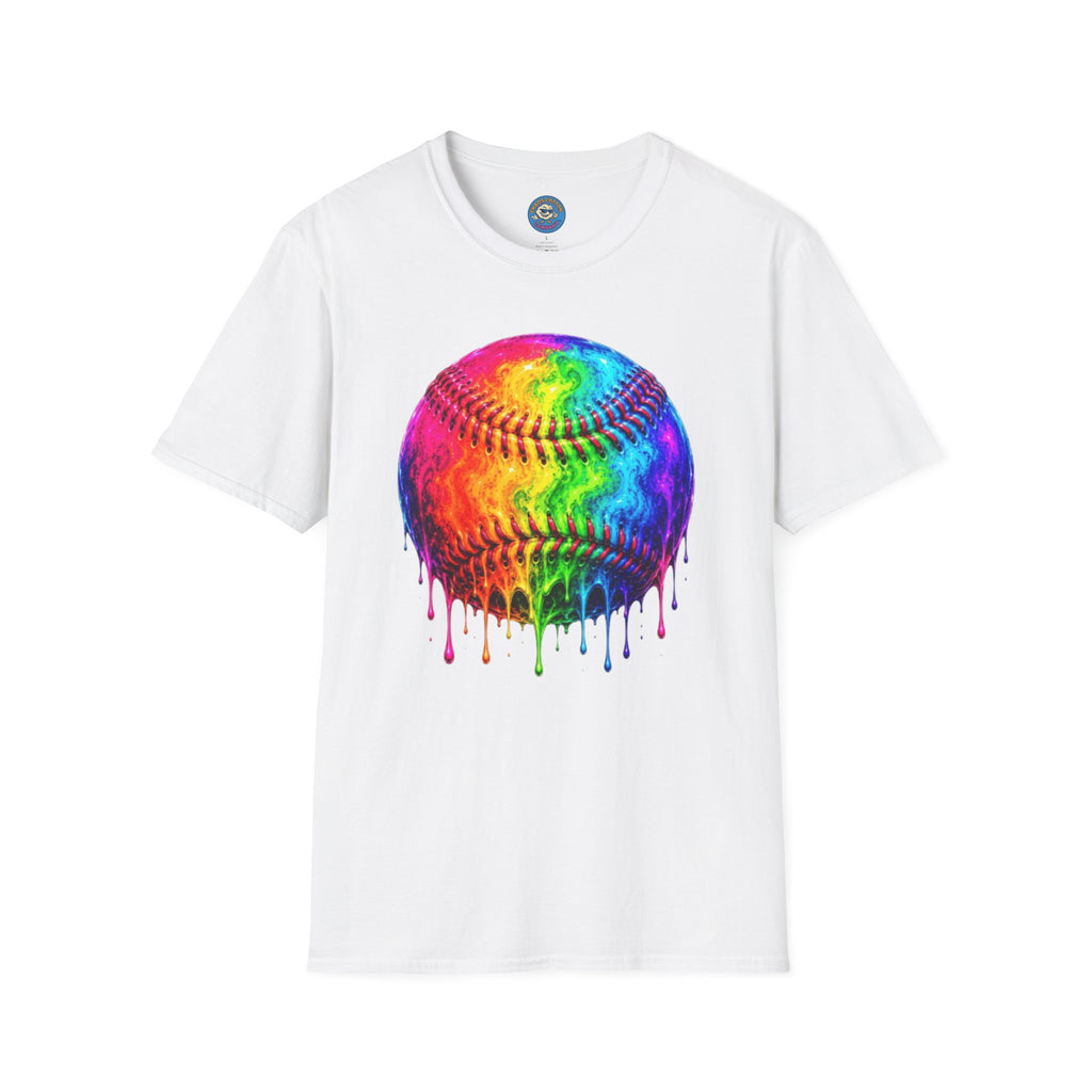 Rainbow Drip Baseball T-Shirt