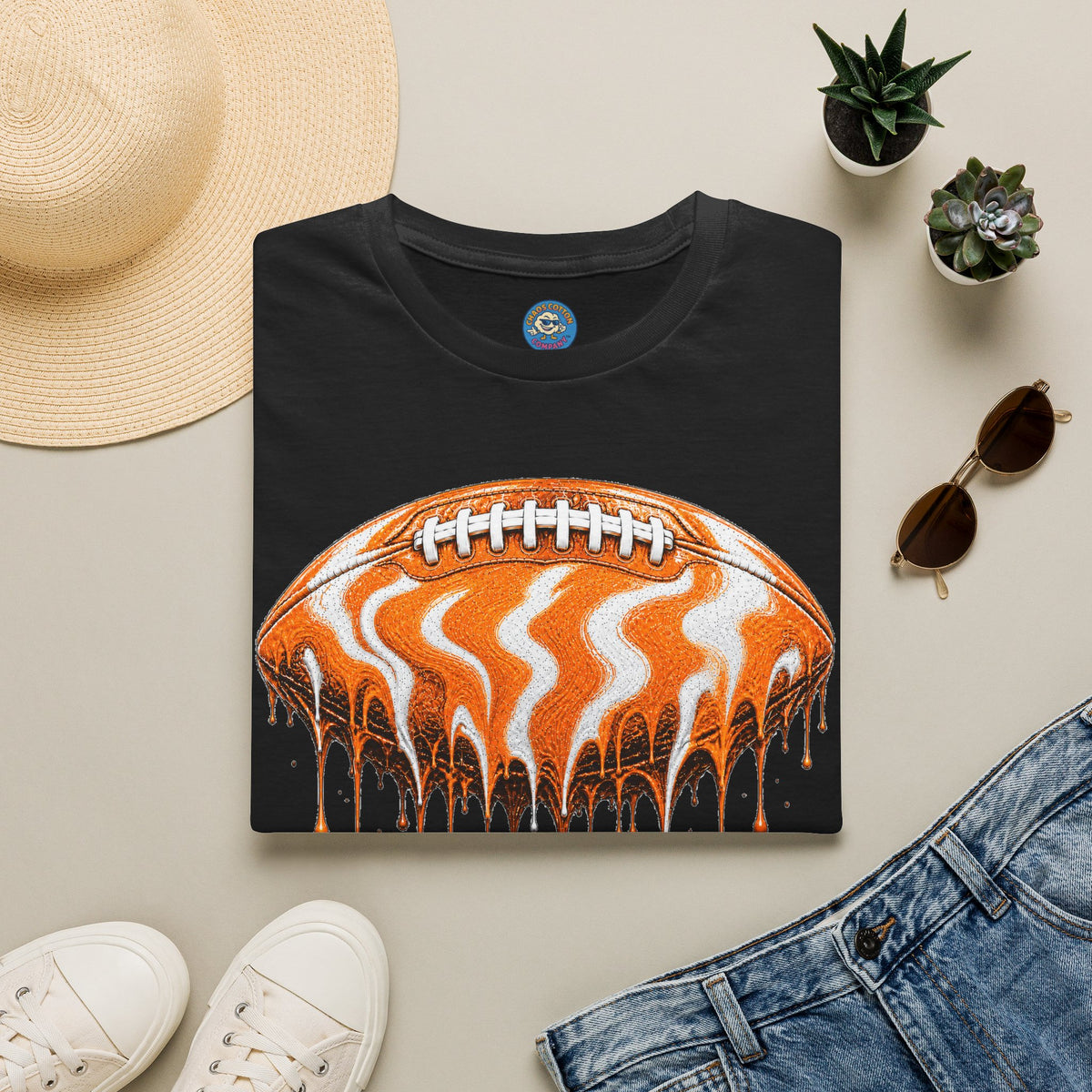 Tennessee Volunteers Drip Football T-Shirt