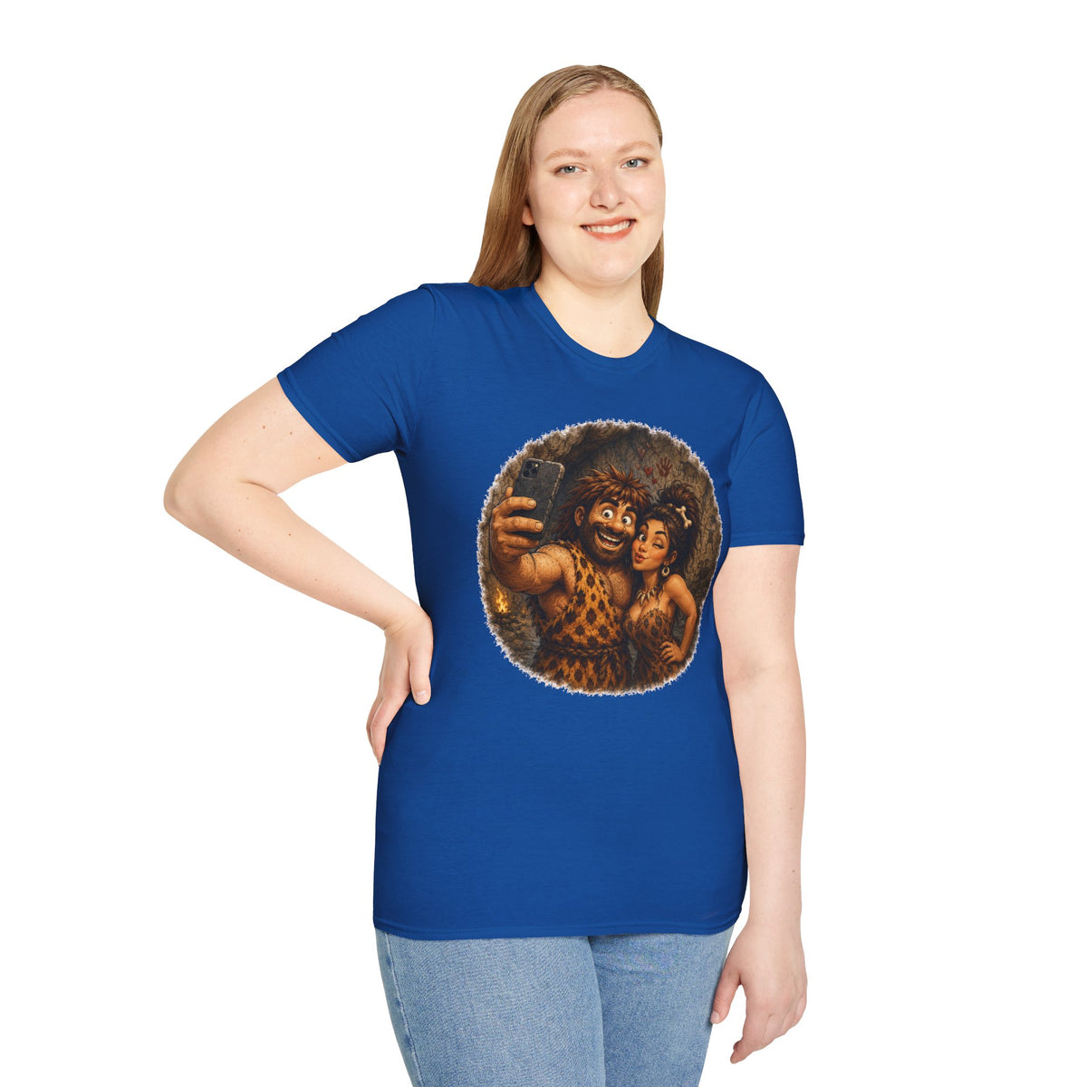 Caveman Couple Selfie T-Shirt