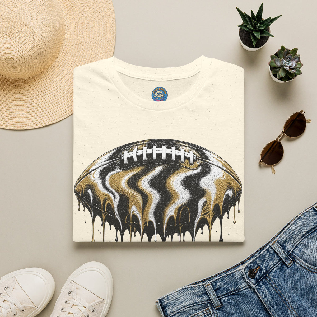 Vanderbilt Commodores Drip Football T-Shirt