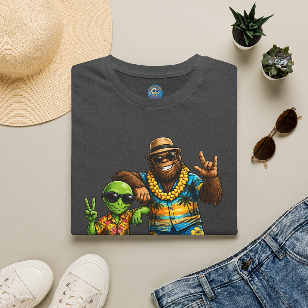 Hawaiian Alien and Bigfoot T-Shirt