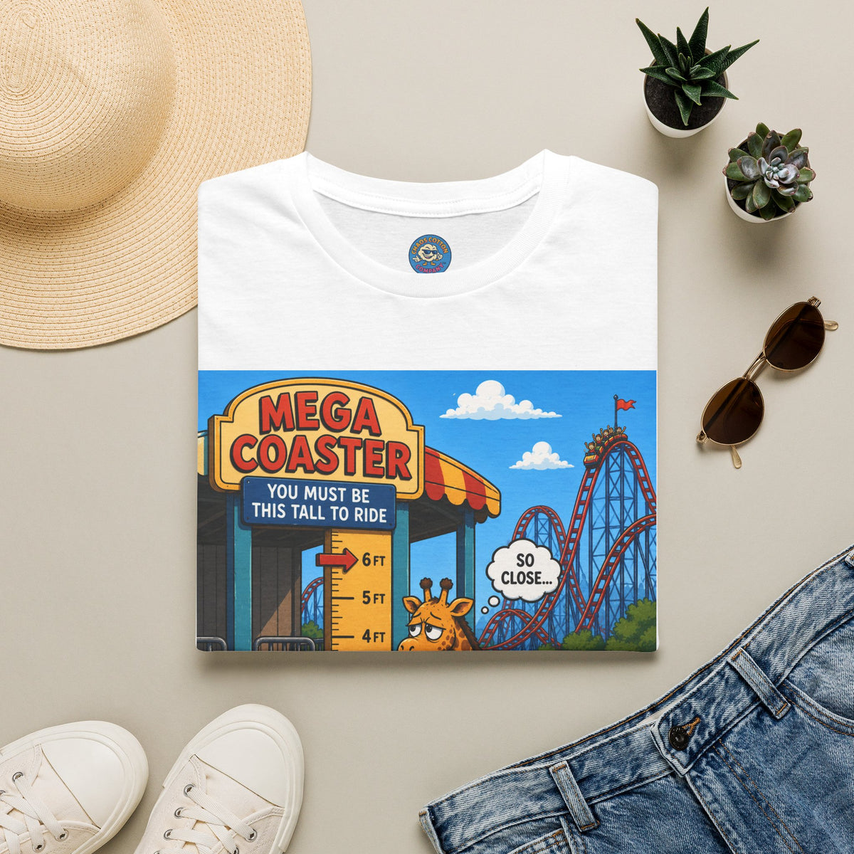 Almost Tall Enough Giraffe T-Shirt