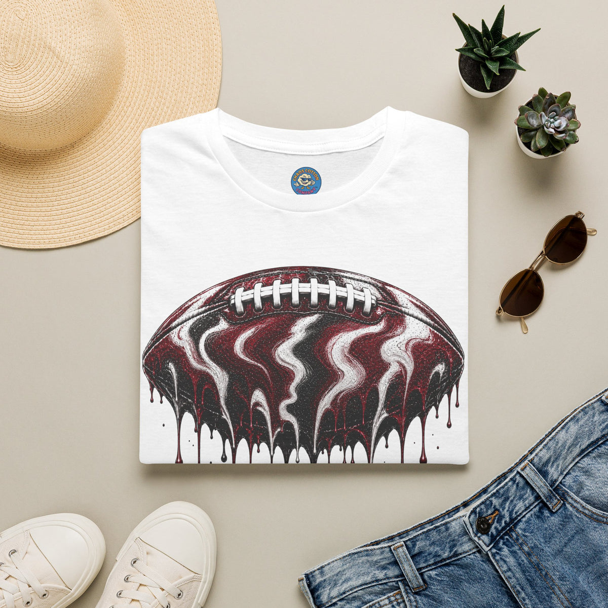 South Carolina Gamecocks Drip Football T-Shirt