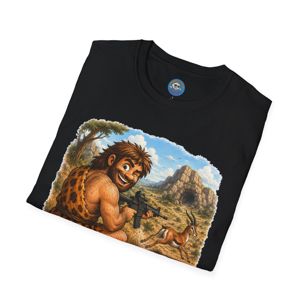 Caveman Hunting with an AR T-Shirt