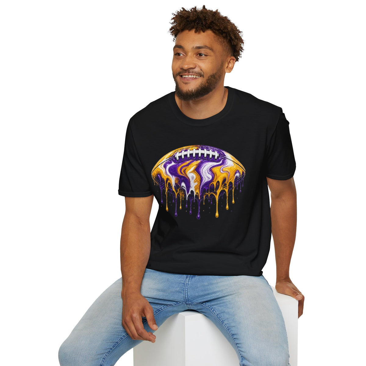LSU Football Drip T-Shirt